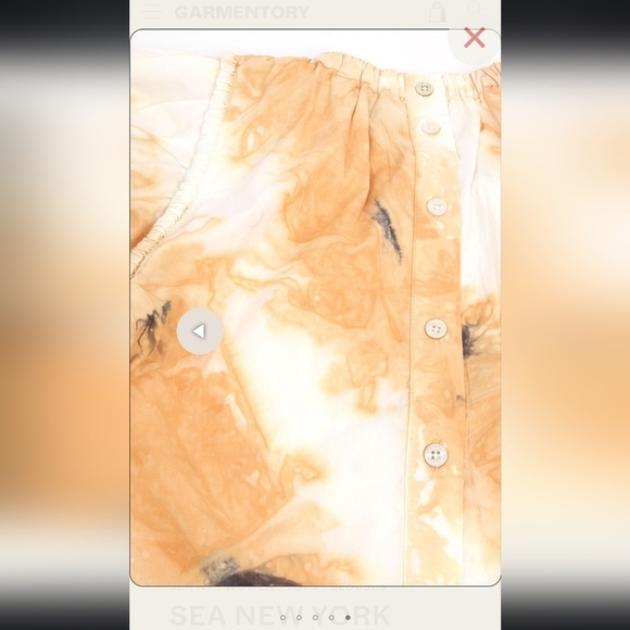 EUC Sea New York Tamara Top in Camel/Tie-Dye, Size S - Picture 15 of 16